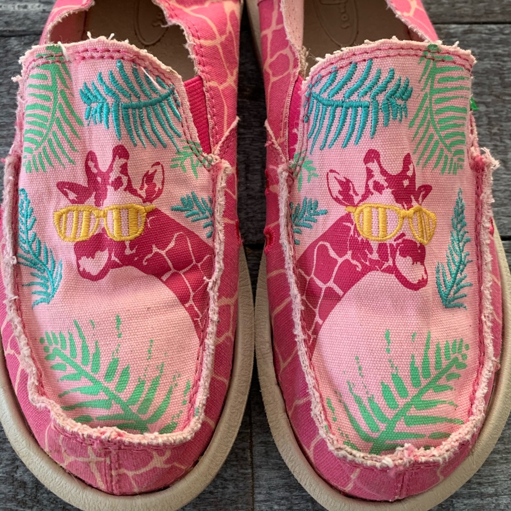 Sanuk Girls Sidewalk Surfer Giraffe Print - Picture 11 of 15
